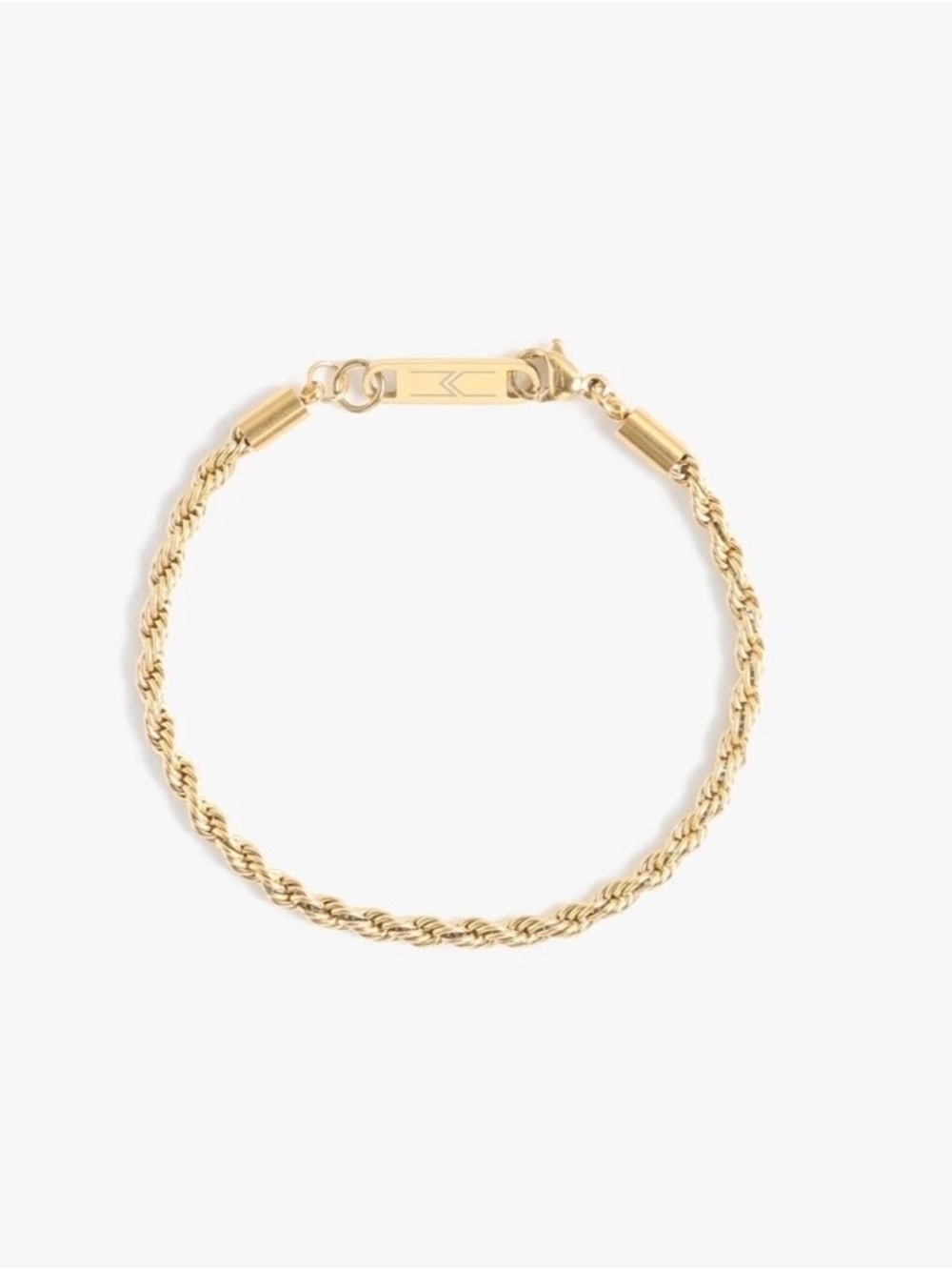 Marrin Costello Helix Bracelet Gold Rope Chain with Bag